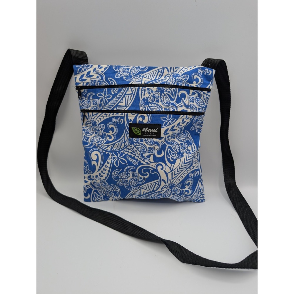 Nani Island‎ Hawaiian  Zipper Crossbody Bag  Hawaiian Print - 11" x 10" Handmade